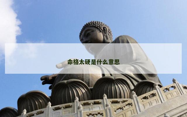 命格太硬是什么意思