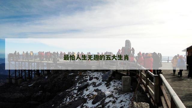 最怕人生无趣的五大生肖