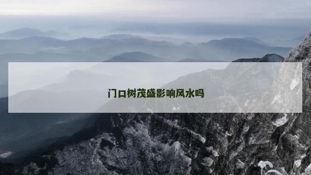 门口树茂盛影响风水吗