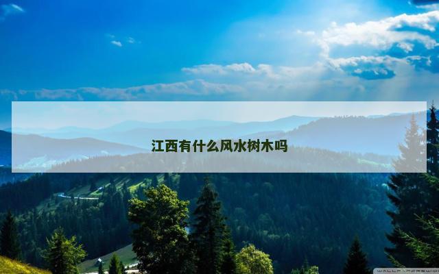 江西有什么风水树木吗