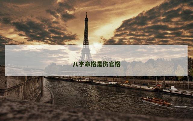八字命格是伤官格