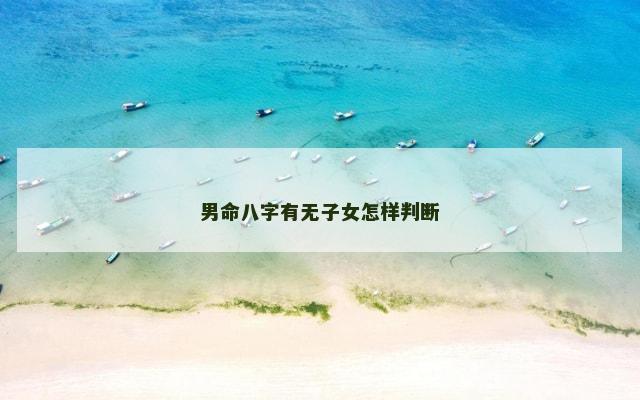 男命八字有无子女怎样判断