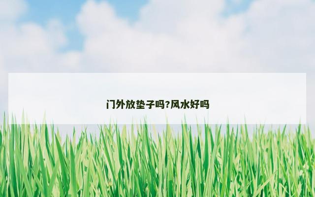 门外放垫子吗?风水好吗