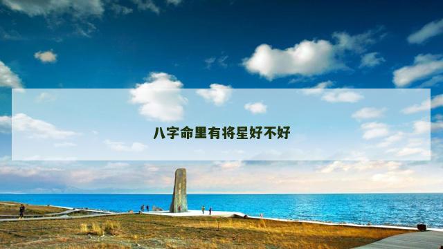 八字命里有将星好不好