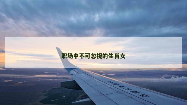 职场中不可忽视的生肖女