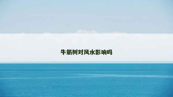 牛筋树对风水影响吗