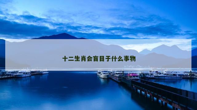 十二生肖会盲目于什么事物
