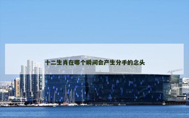 十二生肖在哪个瞬间会产生分手的念头