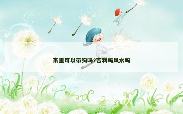 家里可以带狗吗?吉利吗风水吗