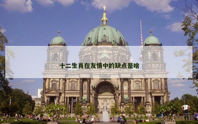 十二生肖在友情中的缺点是啥