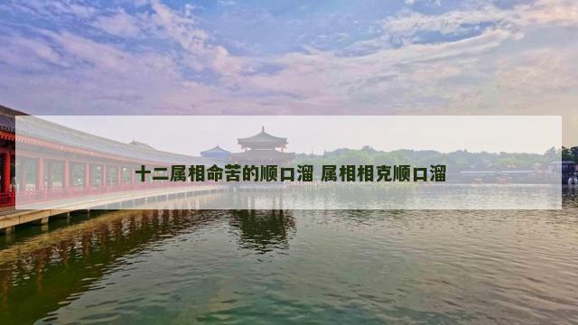 十二属相命苦的顺口溜 属相相克顺口溜