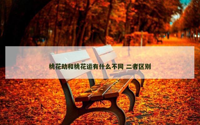 桃花劫和桃花运有什么不同 二者区别