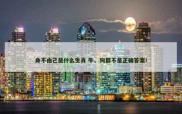 身不由己是什么生肖 牛、狗都不是正确答案！