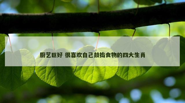 厨艺巨好 很喜欢自己鼓捣食物的四大生肖