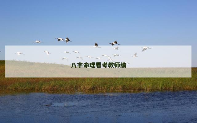 八字命理看考教师编