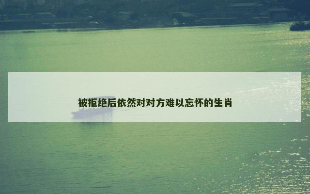 被拒绝后依然对对方难以忘怀的生肖