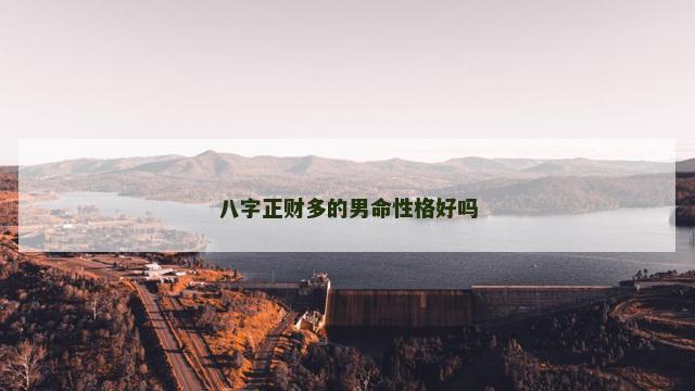 八字正财多的男命性格好吗