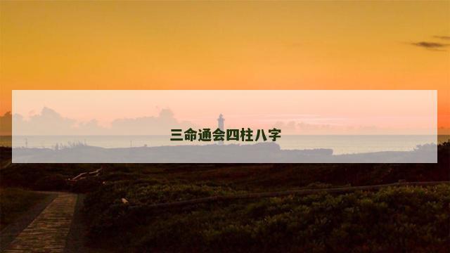 三命通会四柱八字