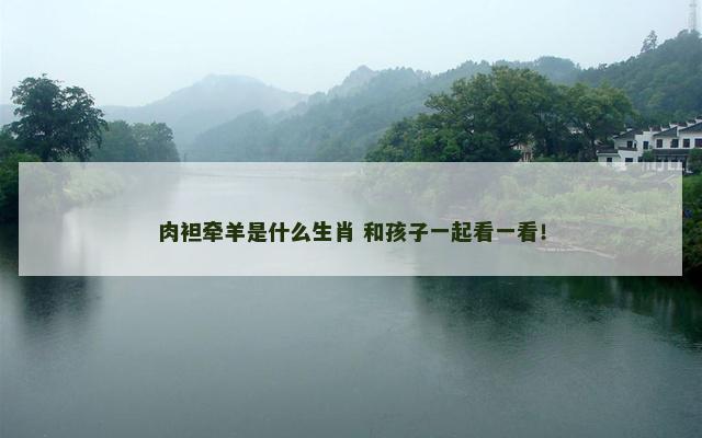 肉袒牵羊是什么生肖 和孩子一起看一看！