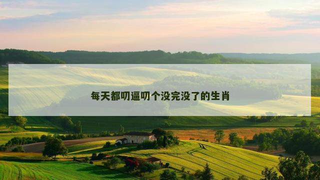 每天都叨逼叨个没完没了的生肖