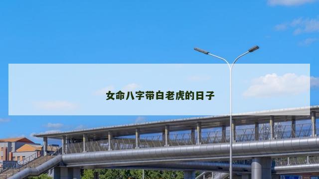 女命八字带白老虎的日子