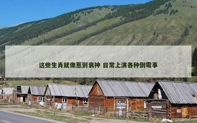 这些生肖就像惹到衰神 日常上演各种倒霉事