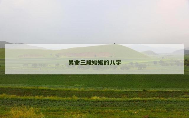 男命三段婚姻的八字