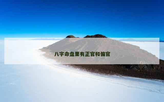 八字命盘里有正官和偏官