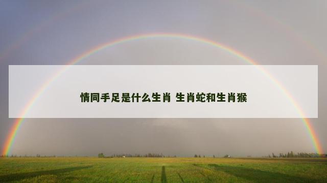 情同手足是什么生肖 生肖蛇和生肖猴