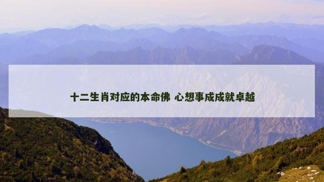 十二生肖对应的本命佛 心想事成成就卓越