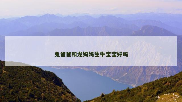 兔爸爸和龙妈妈生牛宝宝好吗