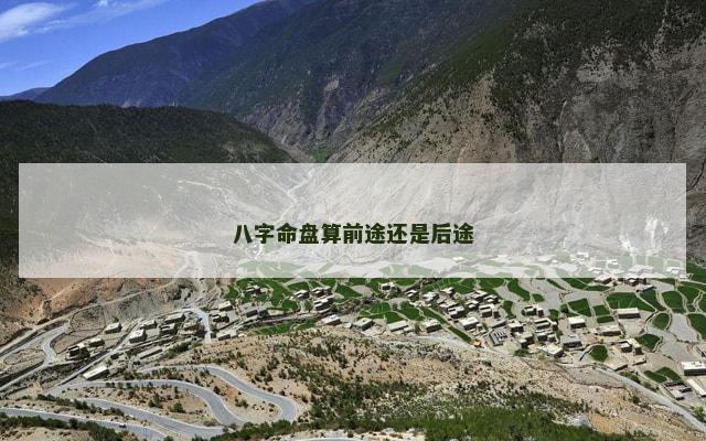 八字命盘算前途还是后途