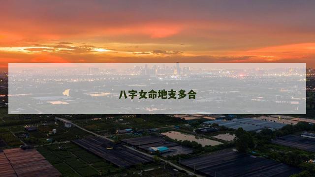 八字女命地支多合