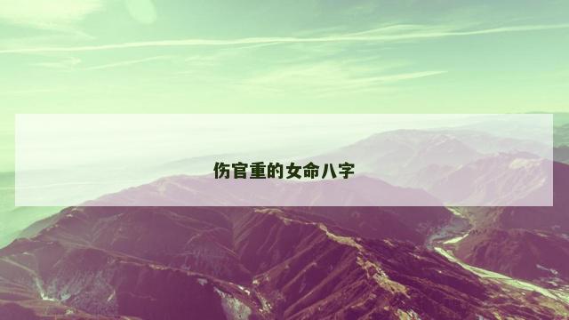 伤官重的女命八字