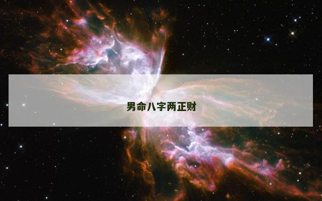 男命八字两正财