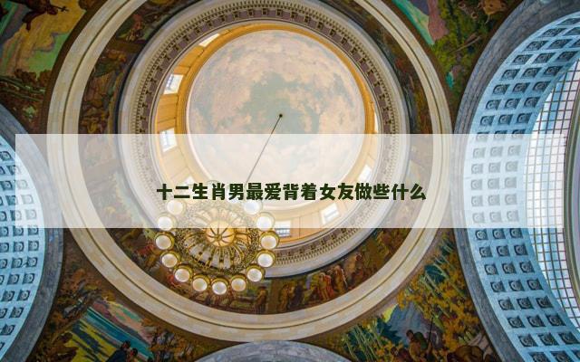 十二生肖男最爱背着女友做些什么