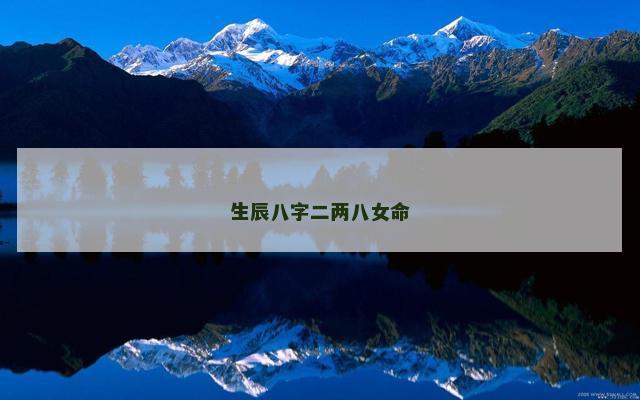 生辰八字二两八女命