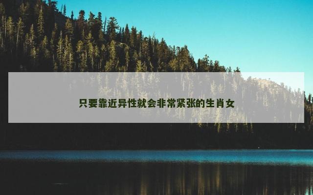 只要靠近异性就会非常紧张的生肖女