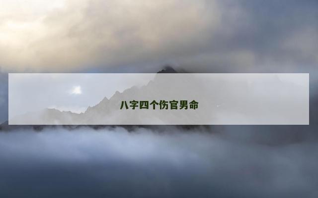 八字四个伤官男命