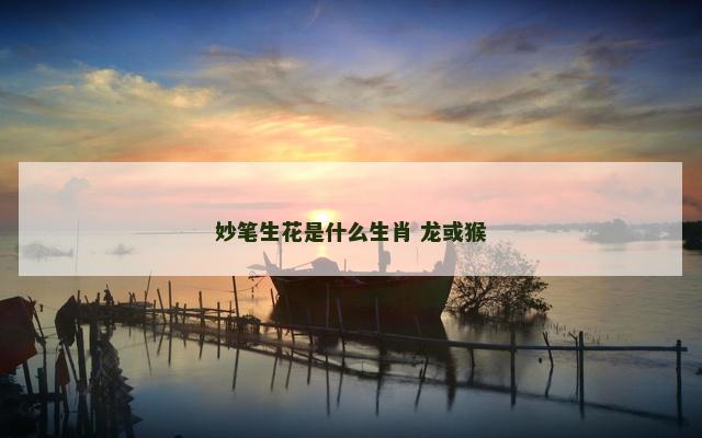 妙笔生花是什么生肖 龙或猴