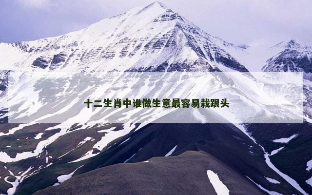 十二生肖中谁做生意最容易栽跟头