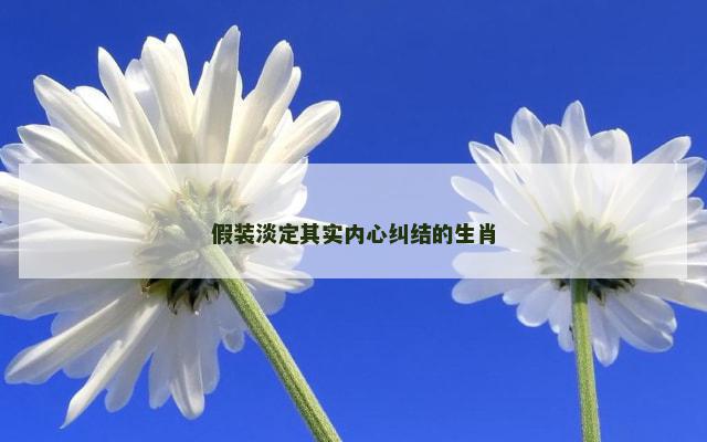 假装淡定其实内心纠结的生肖