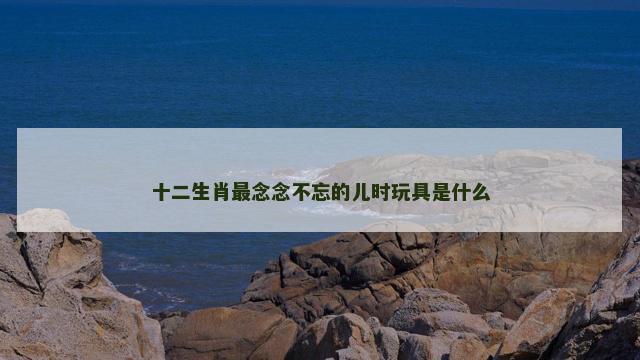 十二生肖最念念不忘的儿时玩具是什么