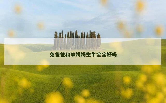 兔爸爸和羊妈妈生牛宝宝好吗