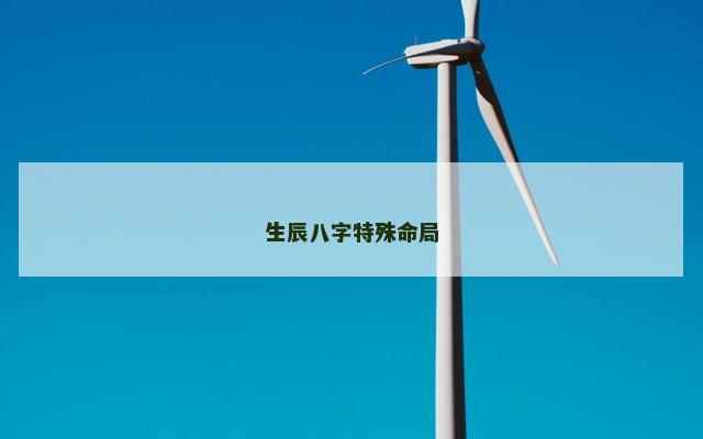 生辰八字特殊命局