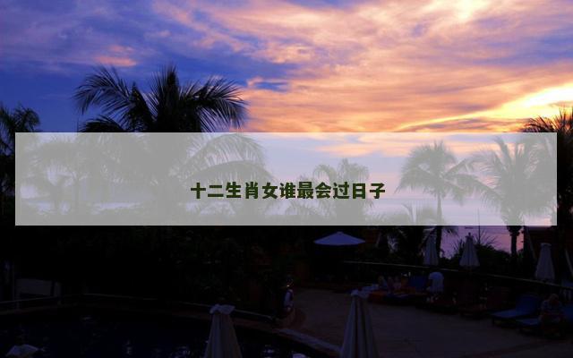 十二生肖女谁最会过日子