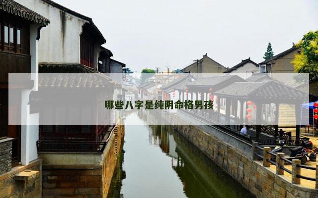 哪些八字是纯阴命格男孩