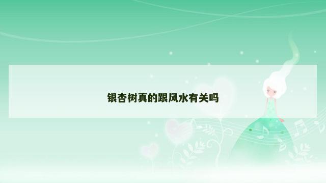 银杏树真的跟风水有关吗