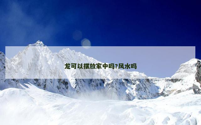 龙可以摆放家中吗?风水吗