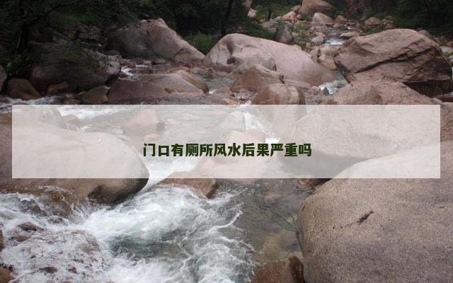 门口有厕所风水后果严重吗